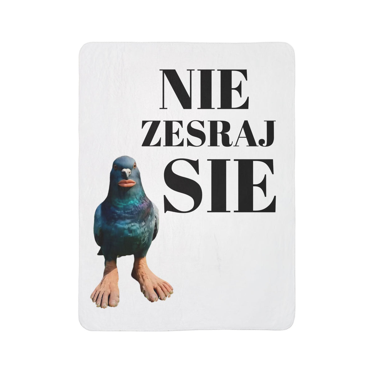 Koc z nadrukiem AhhPigeon
